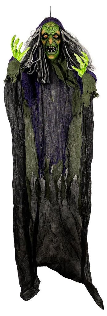Hexe mit Schütteleffekt, Sound & Licht 182cm als Halloween Produktbild 