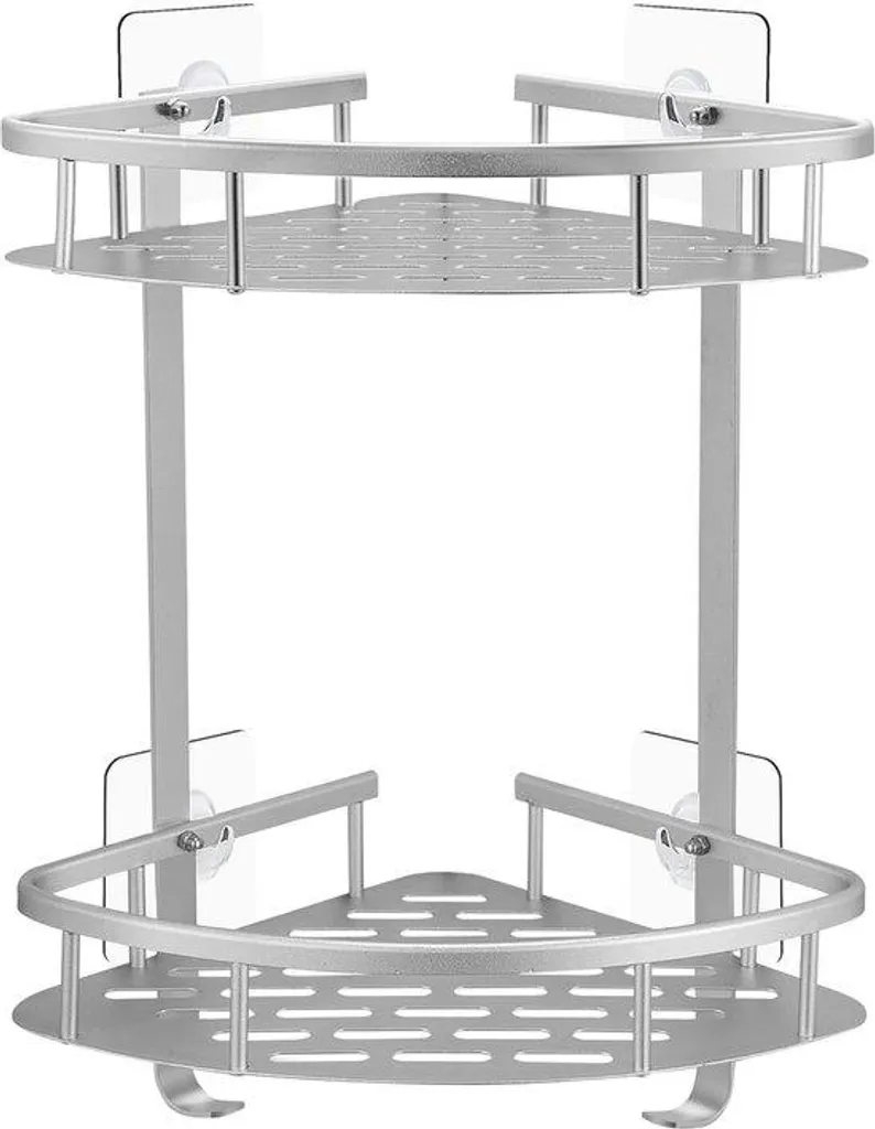 Étagère de Douche Aluminium 22x22x36,5 cm - Serviteur Angle Robuste