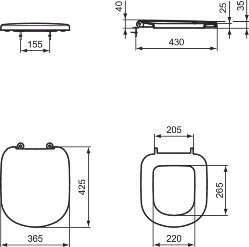 Ideal Standard WC-Sitz Eurovit Plus T679201 Weiß (Alpin) Produktbild 11