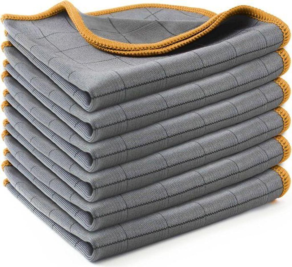 Wiederverwendbare Reinigungstücher aus Kohlefaser – 6er-Pack – 40 x 40 cm, zur Reinigung von Küchenbesteck, Details