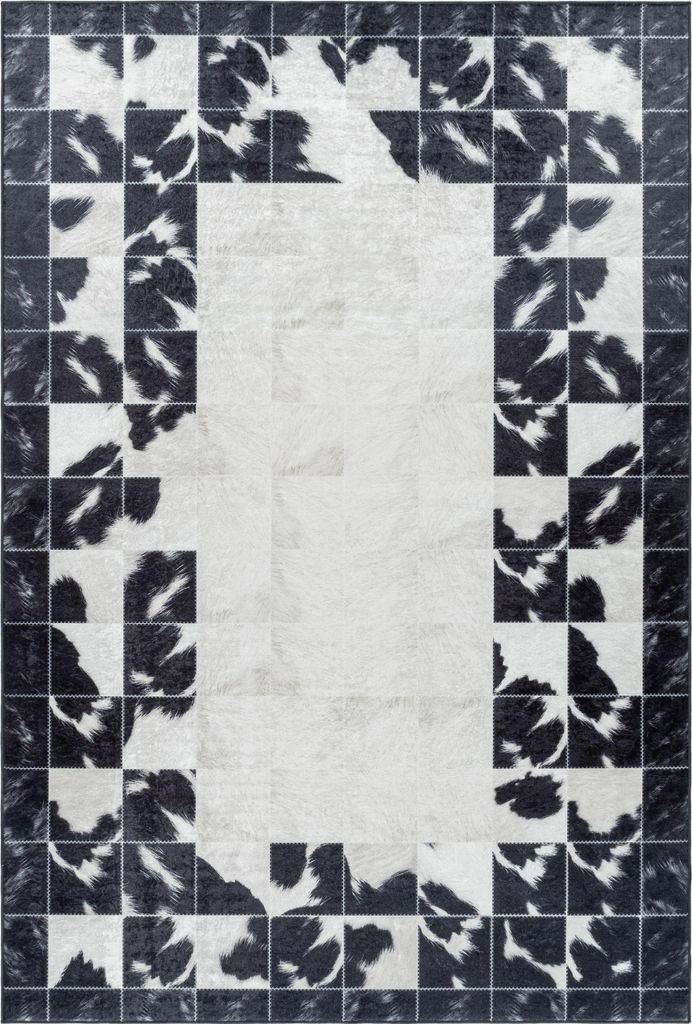 Teppium Waschbarer Teppich Wohnzimmer Kurzflor Moderner Stil Rutschfester Teppich Schlafzimmer Pflegeleicht, Grösse: 200x290 cm