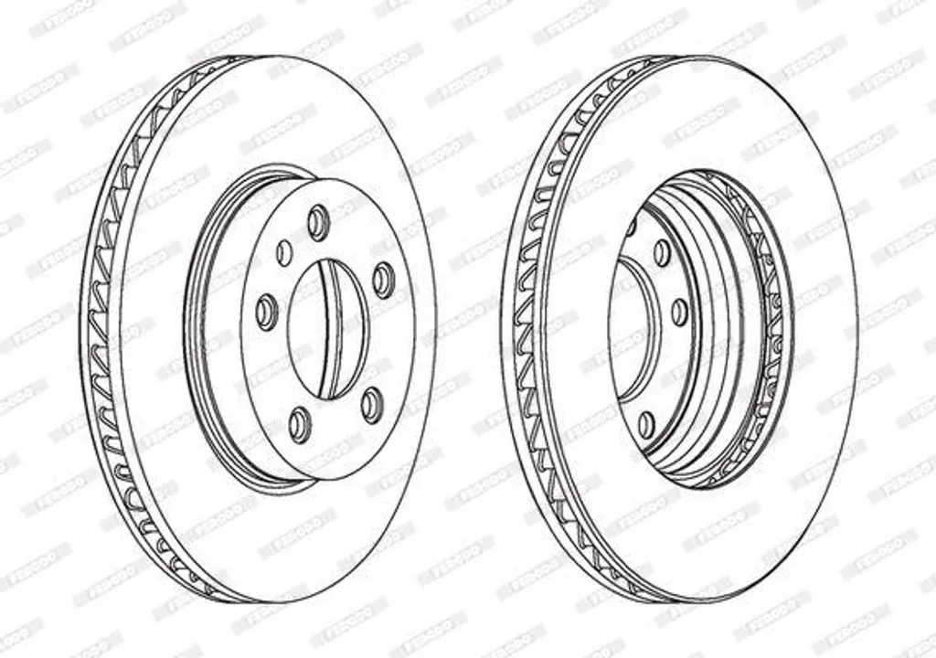 Disque de frein FERODO DDF1591LC-1 haute performance traité anticorrosion