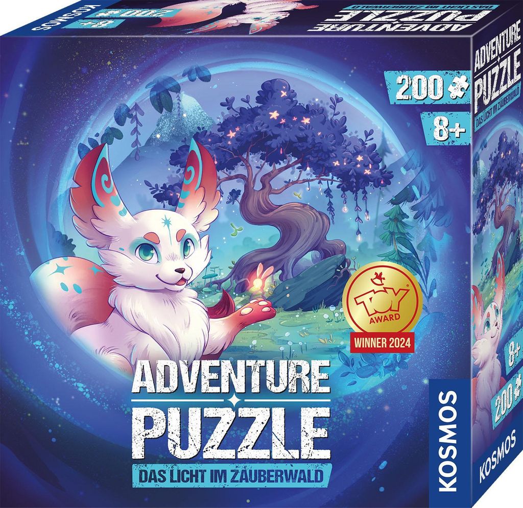 KOSMOS Adventure Puzzle Das Licht im Zauberwald, Interaktives Abenteuerspiel, Puzzlespiel, Kinder, ab 8 Jahren, 683597