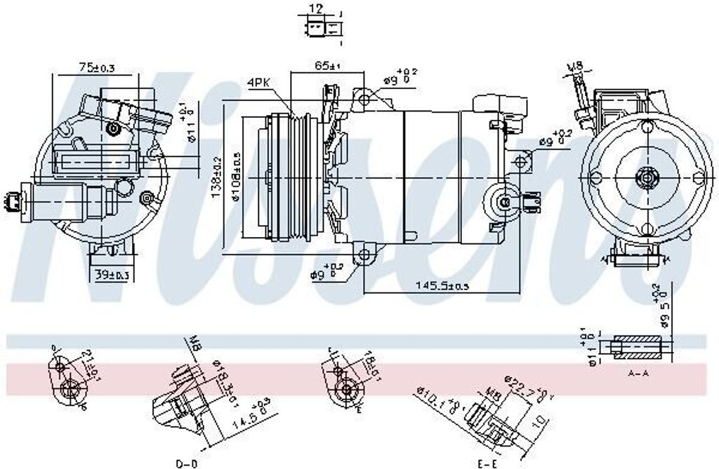 NISSENS 890794 7VS16EC Klimaanlage Klimakompressor PAG 46 Produktbild 