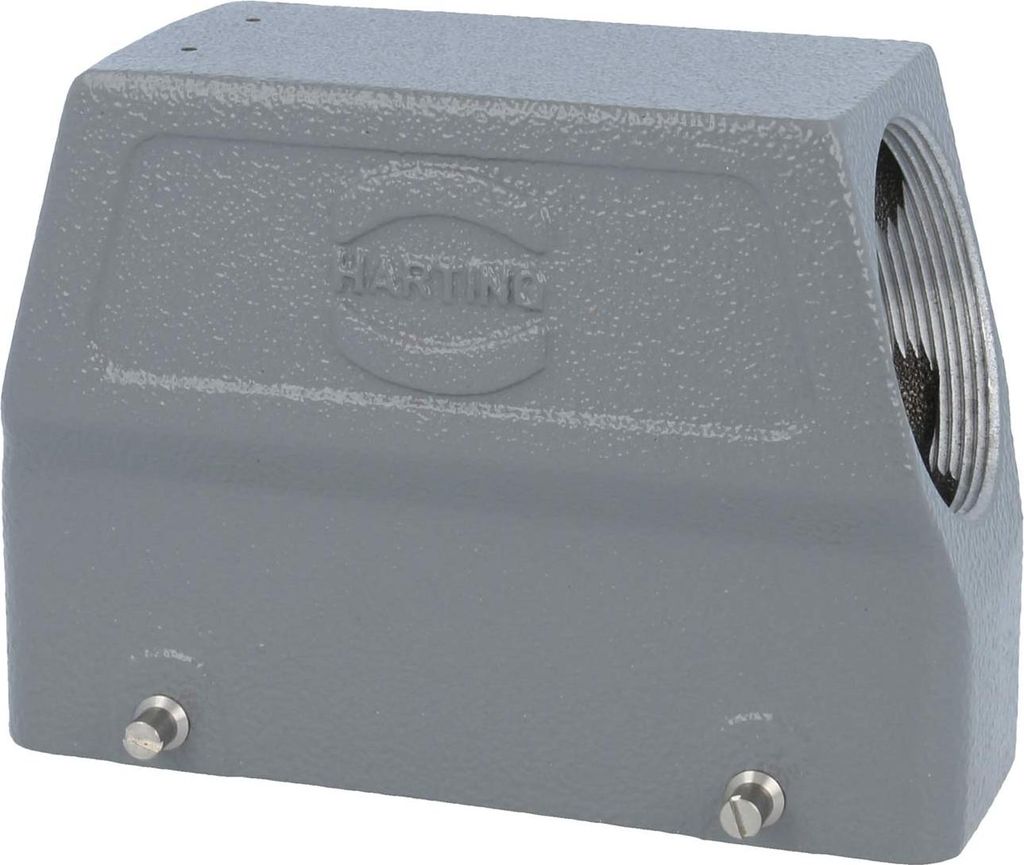HARTING Han 24B Tüllengehäuse hoch, 1xPG36 seitlicher Kabelabgang, für 2 Bügel (am Unterteil) Verschraubung PG36