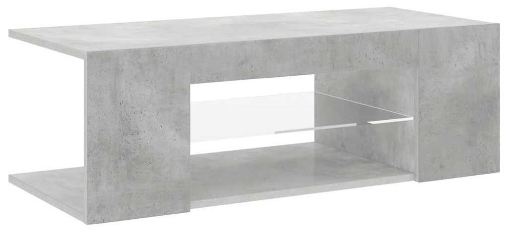 vidaXL TV-Schrank mit LED-Leuchten Betongrau 90x39x30 cm Produktbild 
