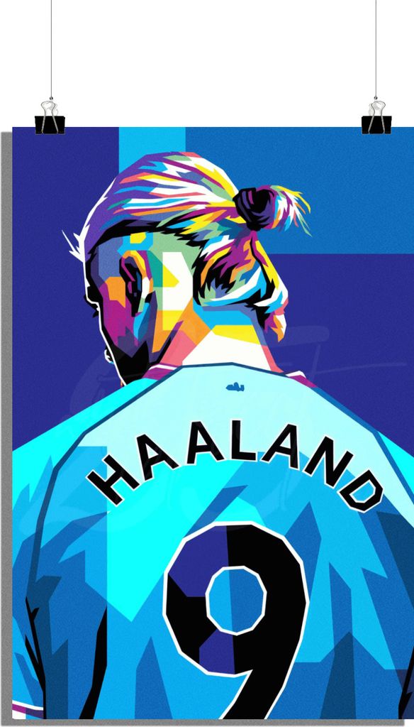 Plakat piłkarski - Plakat Erling Haaland - Plakat sportowy Zdjęcie produktu 