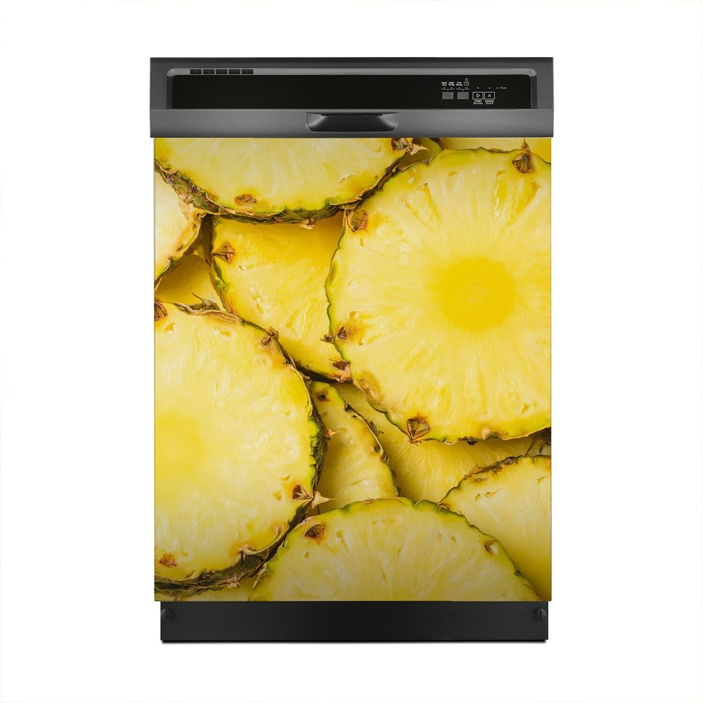 Aufkleber sticker 60x70 cm Dekorative folie Spülmaschine - Ananas saftig gelb