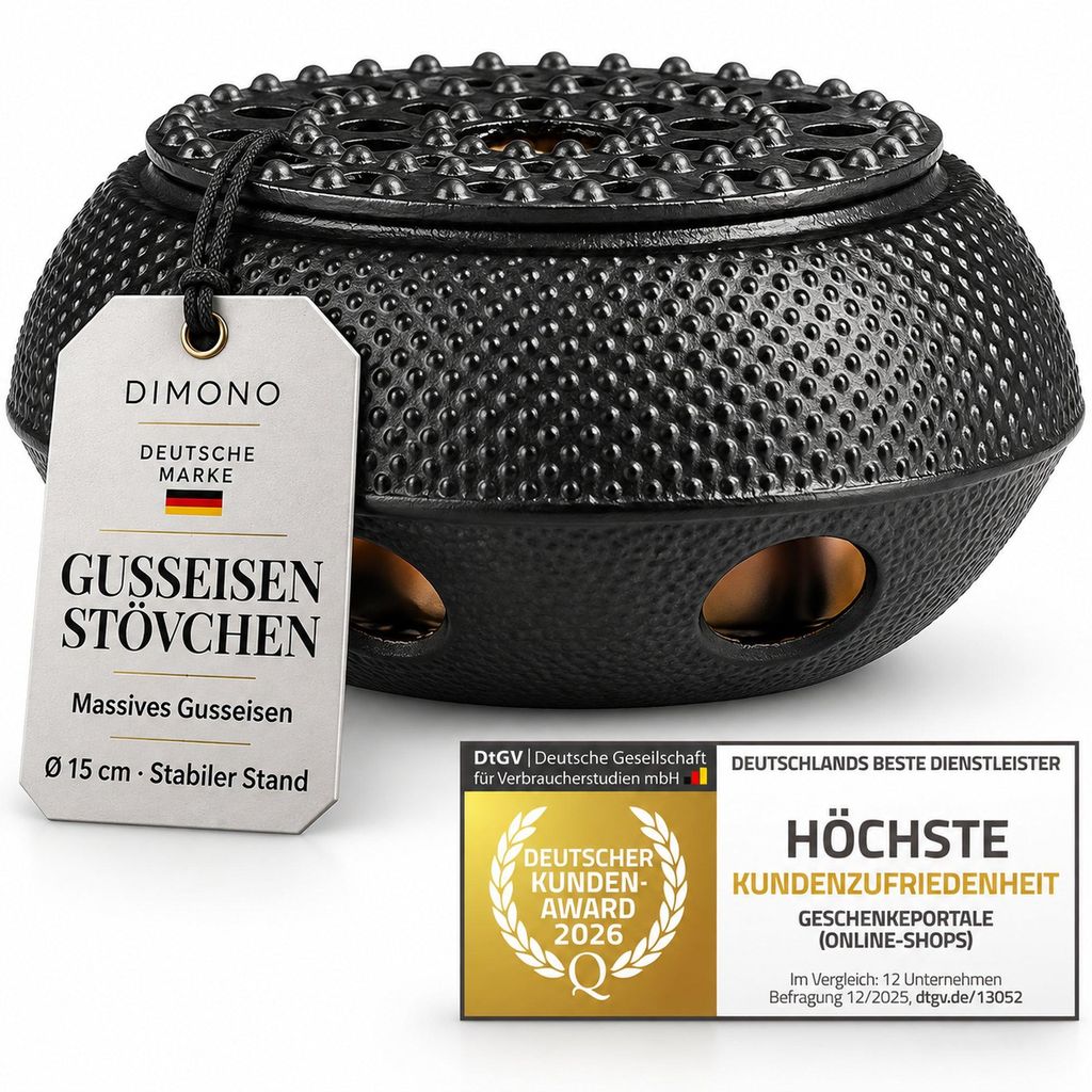 Dimono Premium Gusseisen Stövchen für Teekannen | Massives Produktbild 