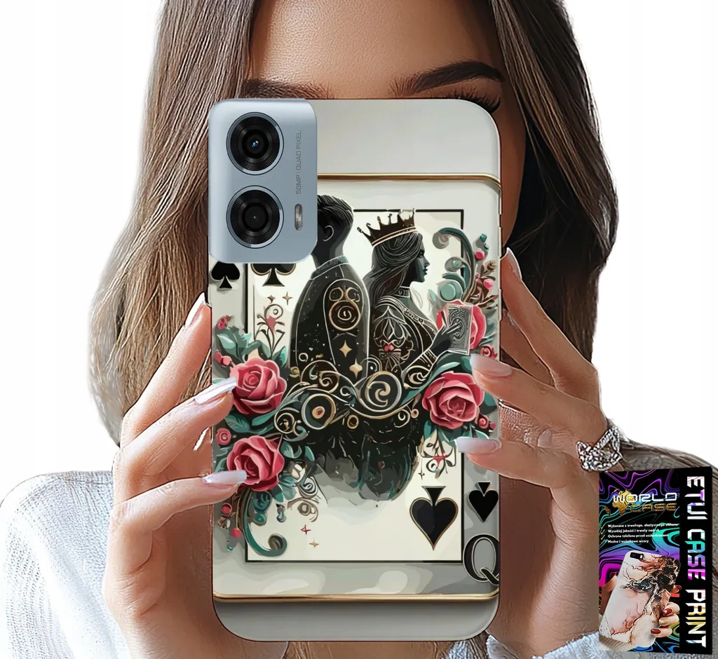 Custodia per Motorola Moto G35 - Card King Poker + vetro