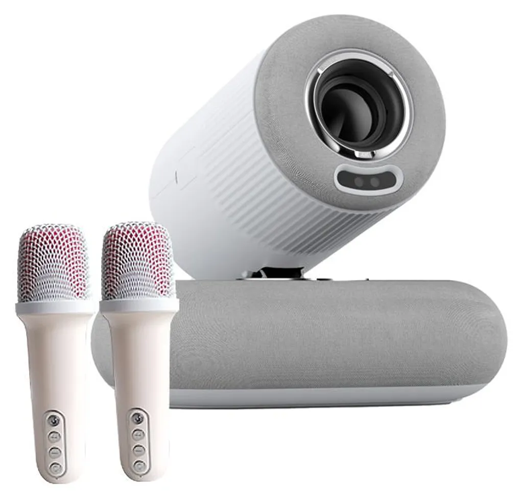 Vidéoprojecteur KTV Portable Wi-Fi ZELURXX avec 2 Micros pour Fêtes