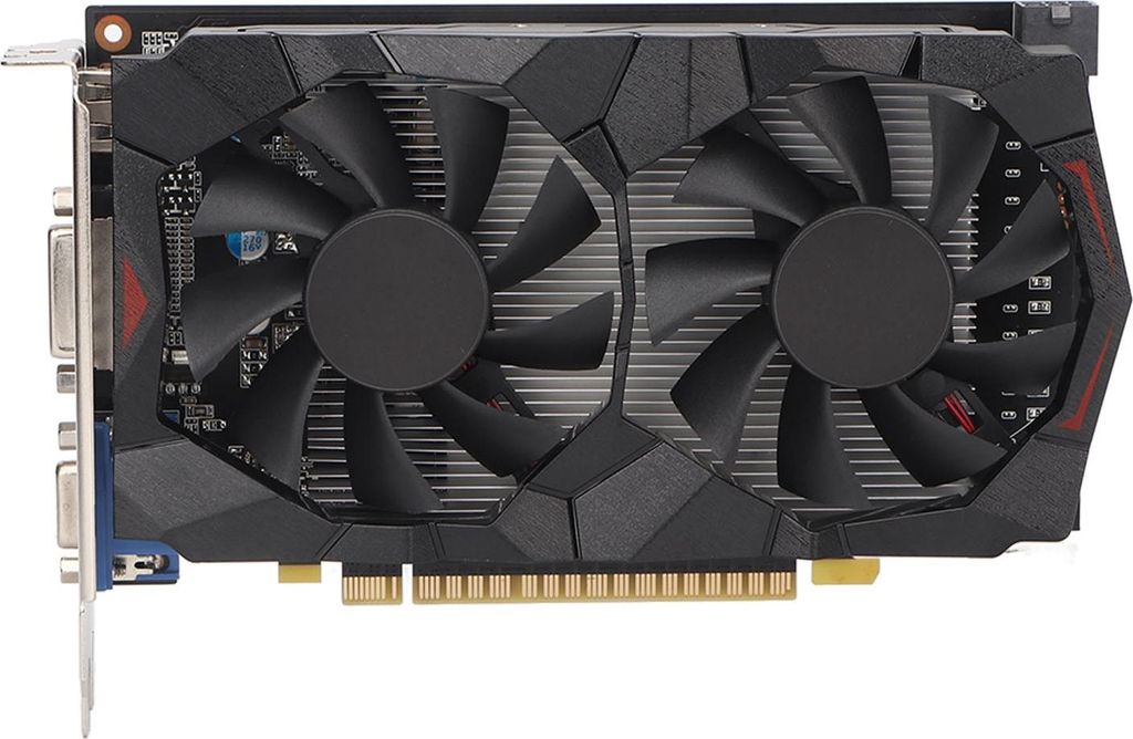 Doppel-Lüfter-Grafikkarte 128bit Wärmeableitung 3 Ausgänge Gaming-Video-Grafikkarte für Computer PC GTX750 2GB GDDR5