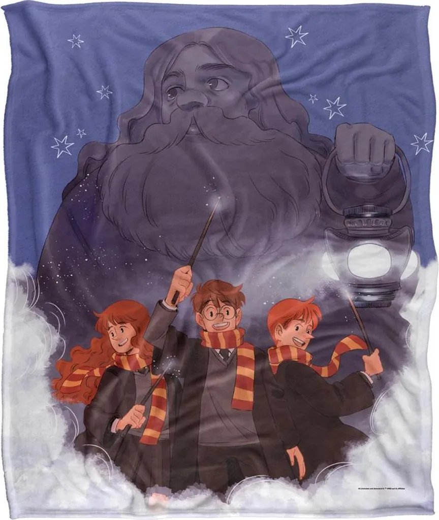 Couverture Harry Potter Supersoft Soyeuse et Colorée 152 cm x 127 cm