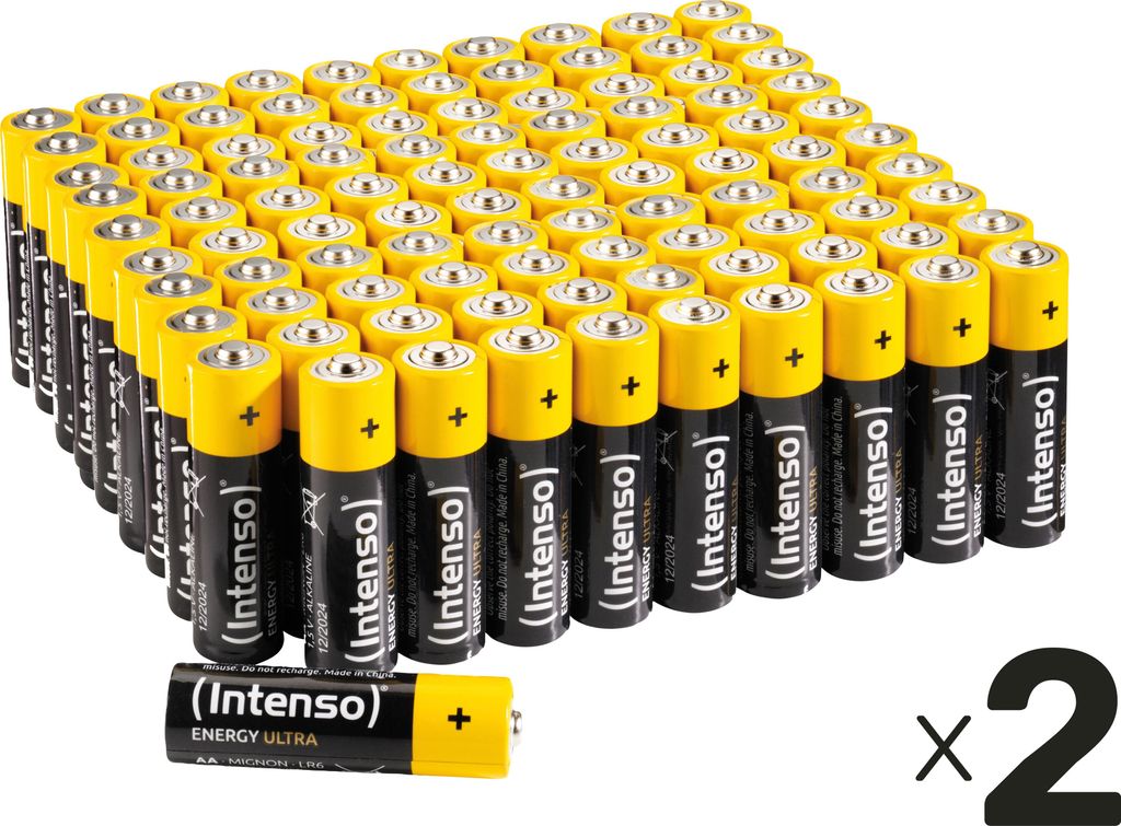 INTENSO Mignon-Batterie-Set Energy Ultra, AA LR06, Alkaline, 200 Stück