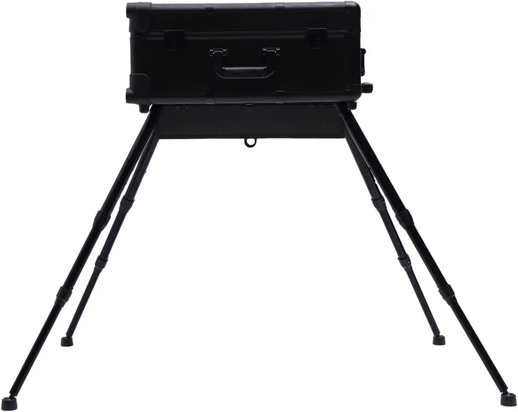 Valise de maquillage trolley avec miroir éclairé et 4 roues amovibles