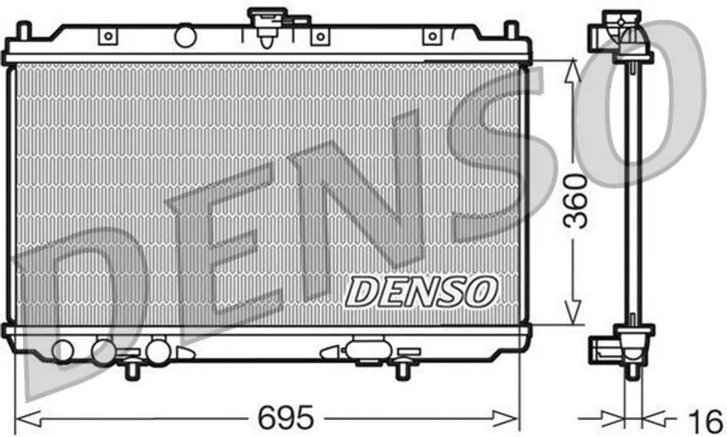 Radiateur de refroidissement moteur pour Nissan Almera Tino V10 et Almera N16