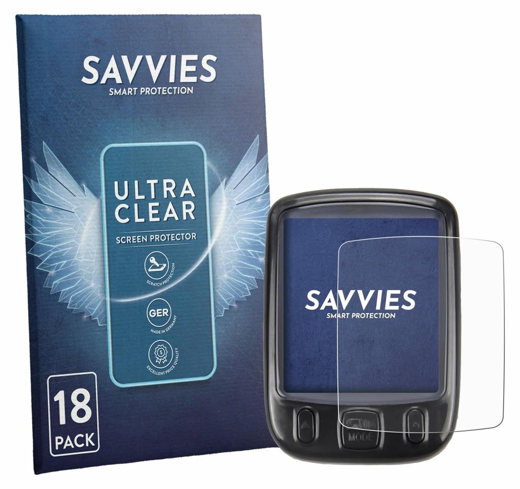 18x Für ZMCVOE Bike Computer digital Schutzfolie Savvies Displayschutz Display Schutz Folie Klar Transparent