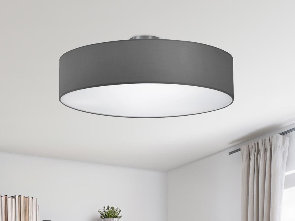 TRIO-Leuchten Deckenleuchte HOTEL DH 50x17 cm grau Deckenlampe