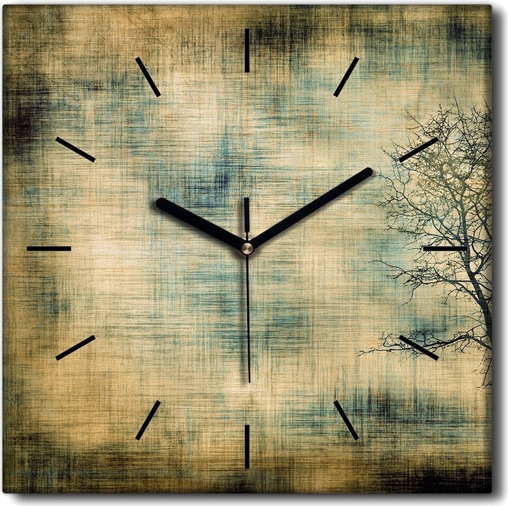 Coloray Uhr auf Leinwand 30x30 cm Wand Uhr Dekoration Produktbild 