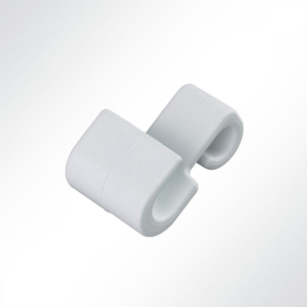 Lysel Kunststoff Doppelhaken klein, (BxL) 25x41mm in Weiß (1 Stück)