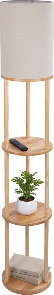 Stojaca lampa Relaxdays s policou, rozmery: 180 x 30 cm, Obrázok produktu 