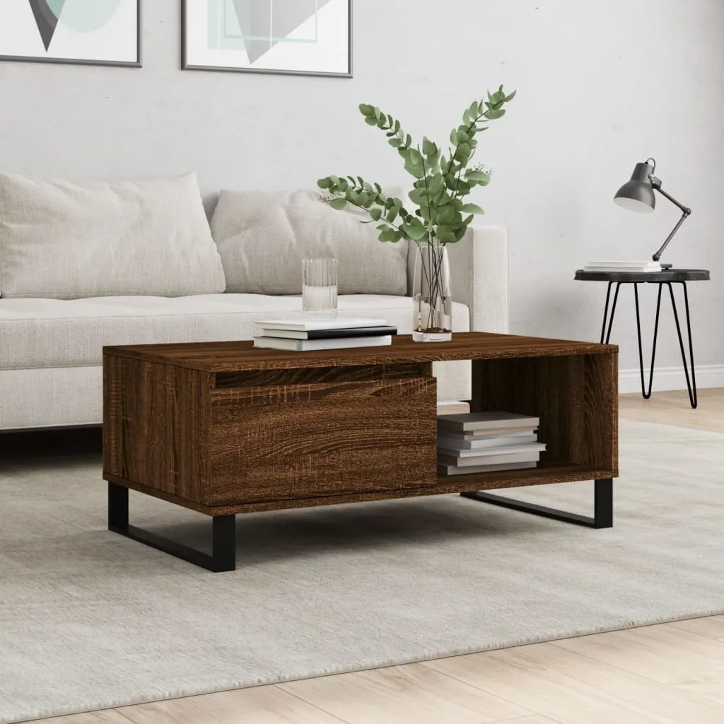 Maison Exclusive Tavolino Basso 90x50 cm Marrone Legno Moderno