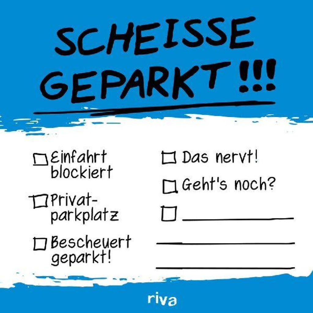 Scheiße geparkt - Klebezettel Produktbild 