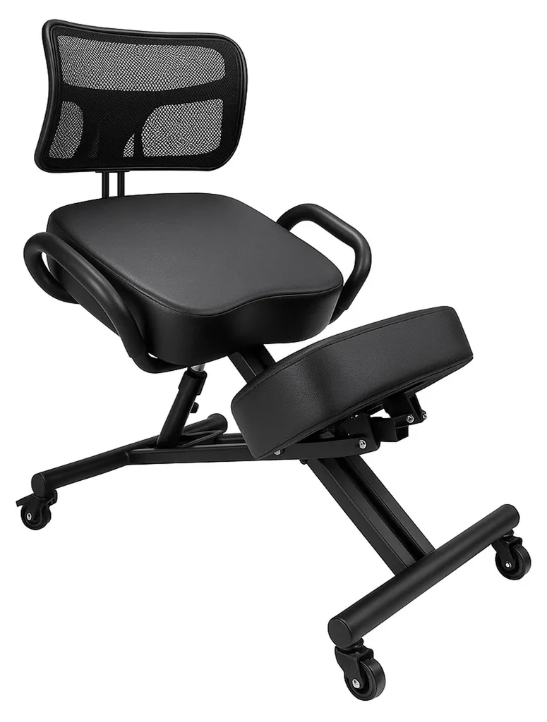 Tabouret Postural Neil contre le Mal de Dos - Orthopédique Noir