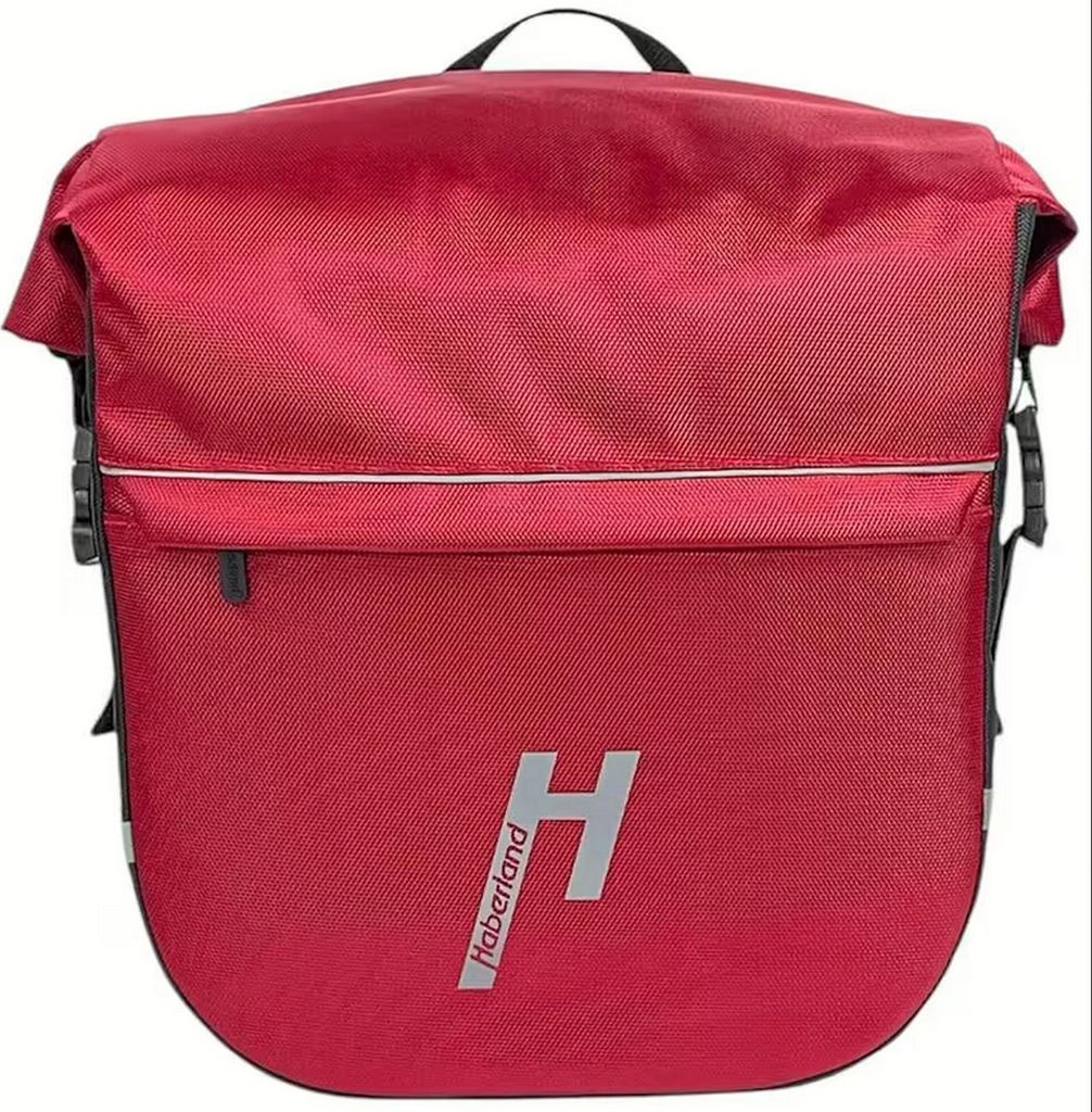 Haberland Einzeltasche eMotion rot/schwarz - robuste Gepäckträgertasche mit R...