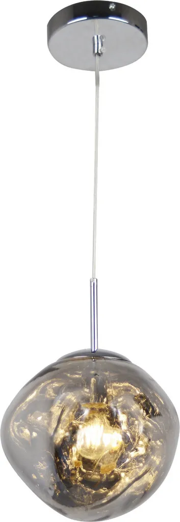 Suspension moderne en verre chromé effet miroir PARMA Polux 120x28 cm