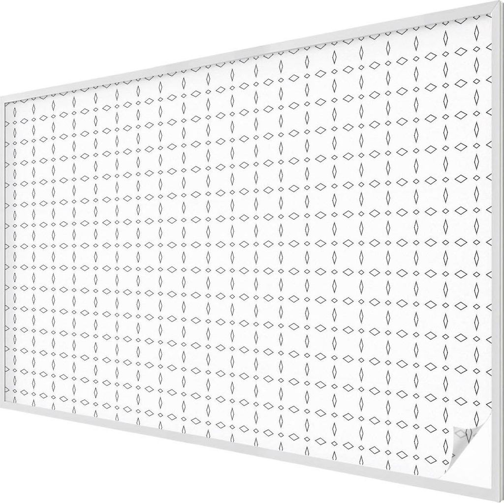Buntglas Fensterfolie – 146x200 cm – Stained-Glass Design – blickdichte dekorative Sichtschutzfolie – selbstklebend, UV-Schutz – Rautenfo...