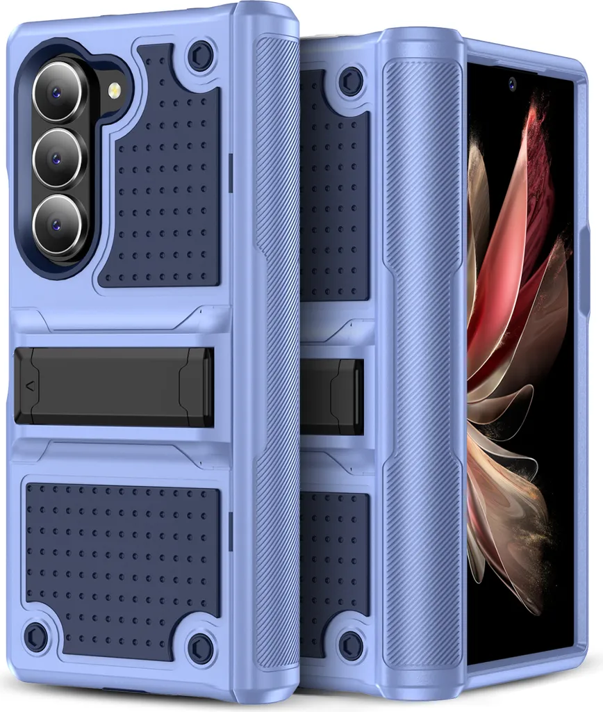 Custodia Elegante Samsung Z Fold 6 | Ibrida Sottile Viola Blu