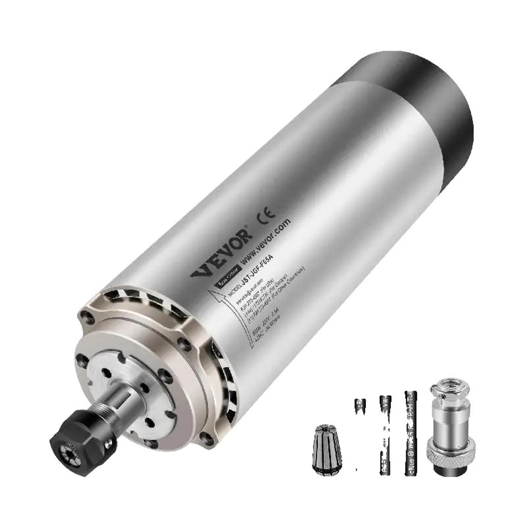 VEVOR Luftgekühlter Spindelmotor, 0,8 kW Leistung, 24000 U/min Geschwindigkeit