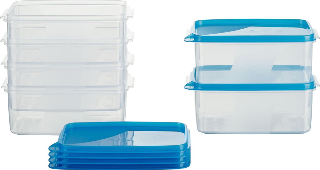MiraHome Vorratsdosen Sets verschiedene Größen rechteckig blau – Vorratsdosen mit Deckel Luftdicht – Gefrierdosen für Mealprep – Austrian ...