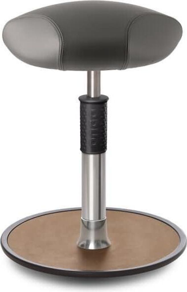 Sitz- Stehhocker Free Regular Triangel Boxmark Leder Grau Produktbild 