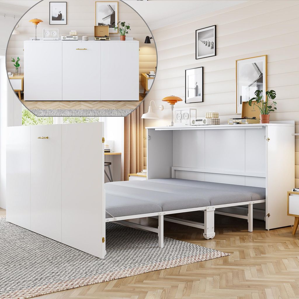 Łóżko składane Flieks 140 x 200 cm z materacem lnianym, Zdjęcie produktu 