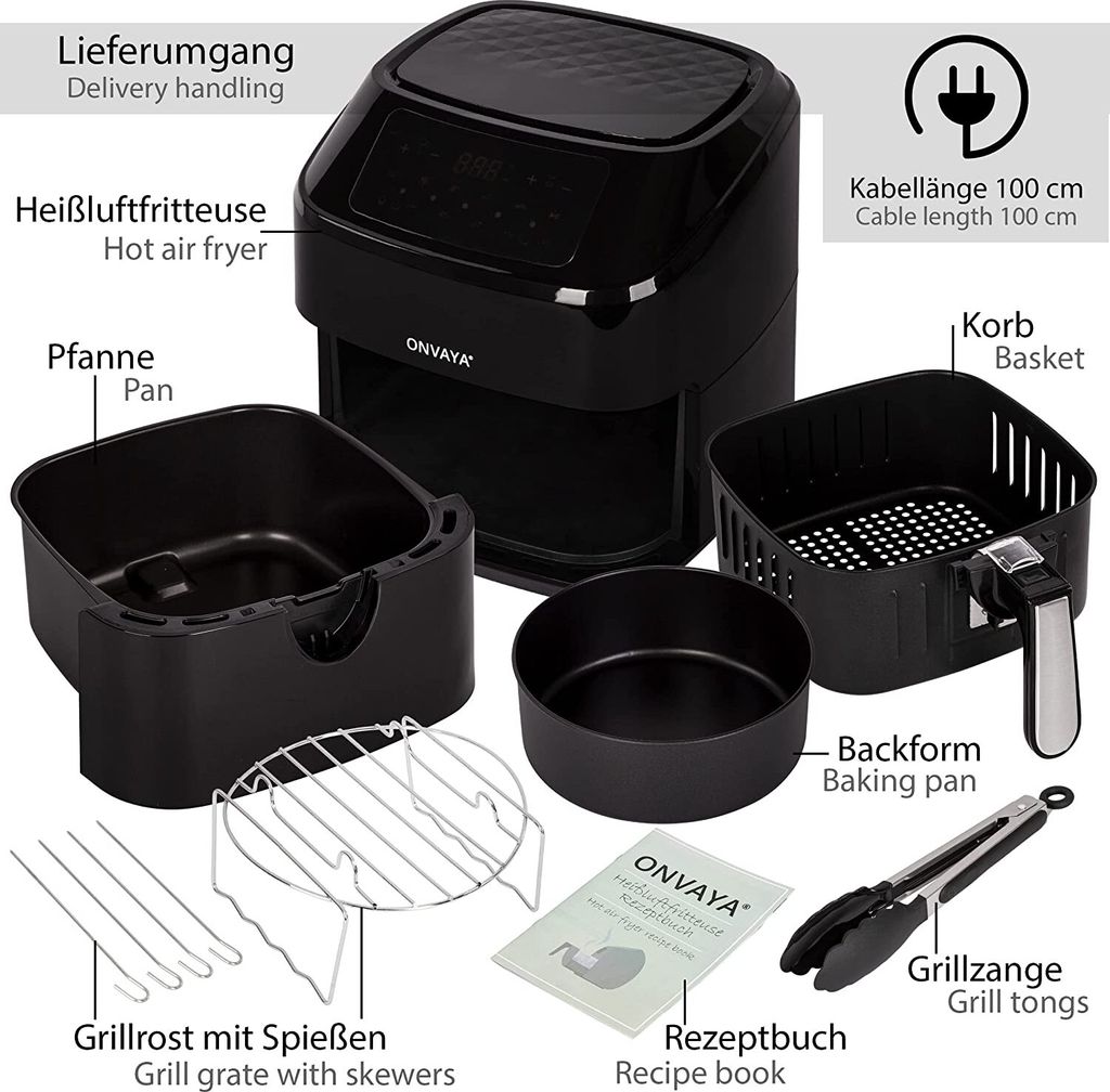 ONVAYA® Heißluftfritteuse | Airfryer XXL | Fritteuse ohne Produktbild 5