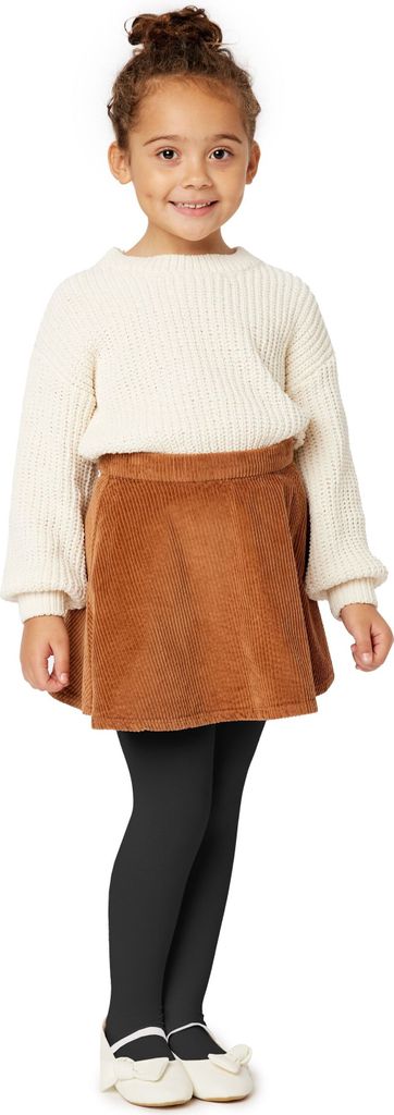 Merry Style Kinder Strumpfhose für Mädchen Microfaser 60 DEN WLSS001 (Schwarz-90, 104-110)