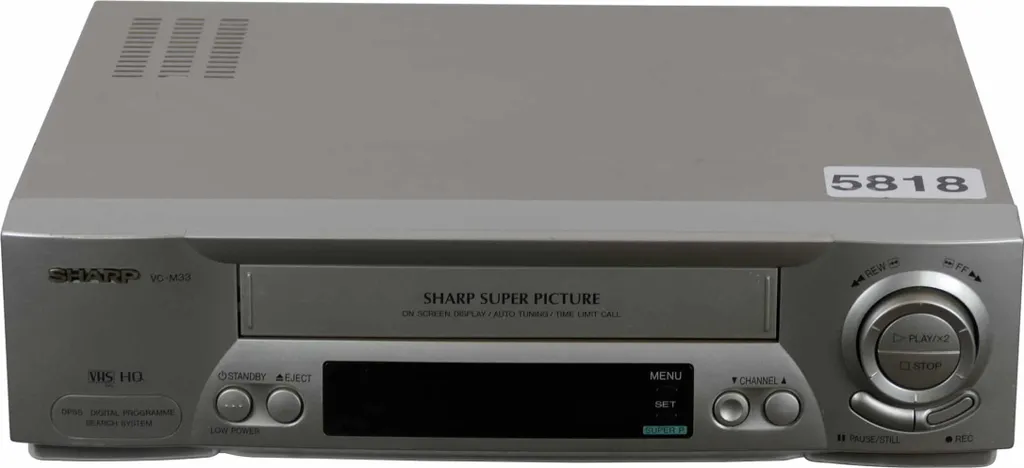 Sharp VC-M33 Magnétoscope VHS 4 Têtes Hi-Fi Stéréo avec Télécommande