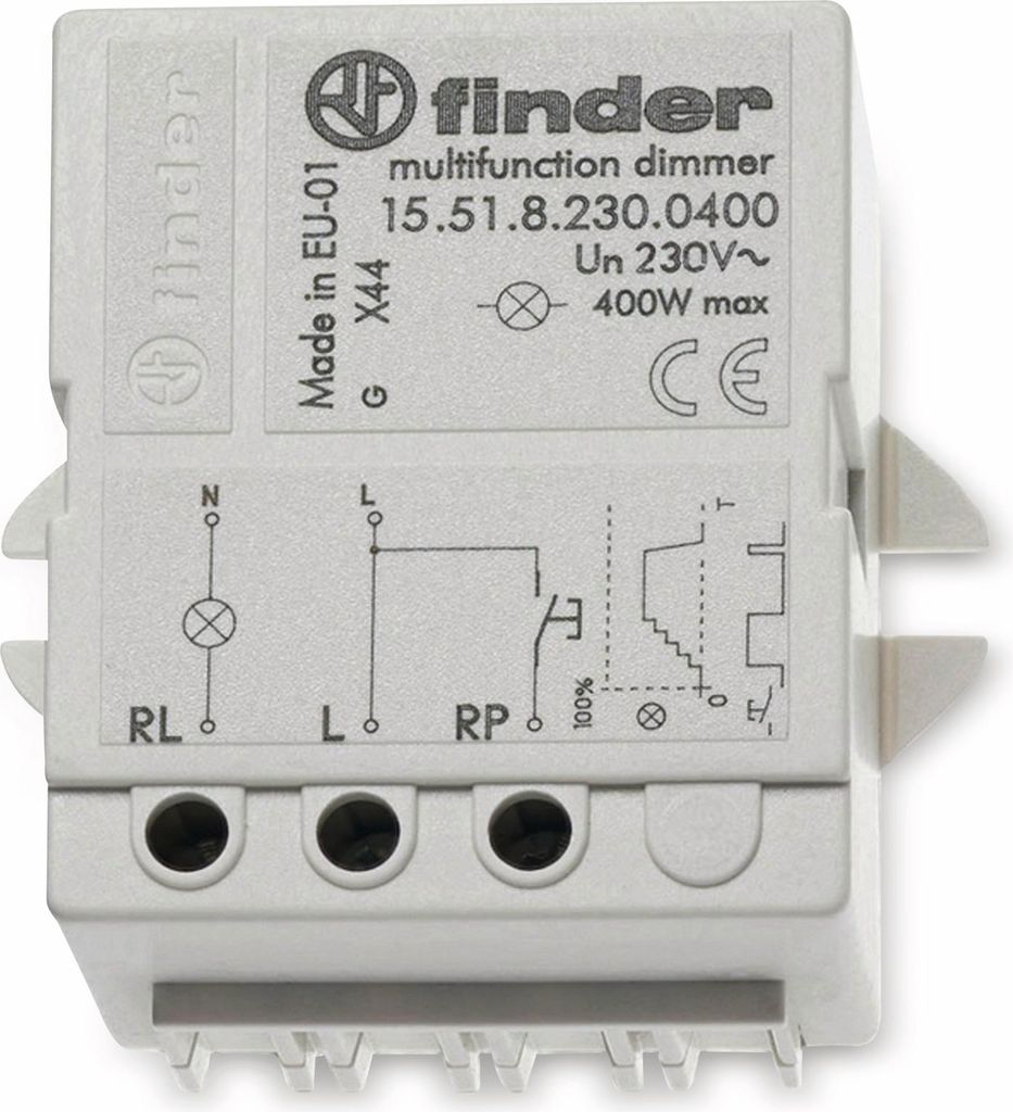 FINDER Stromstoß-Schalter 15.51.8.230.0400, 230 V, + Dimmer