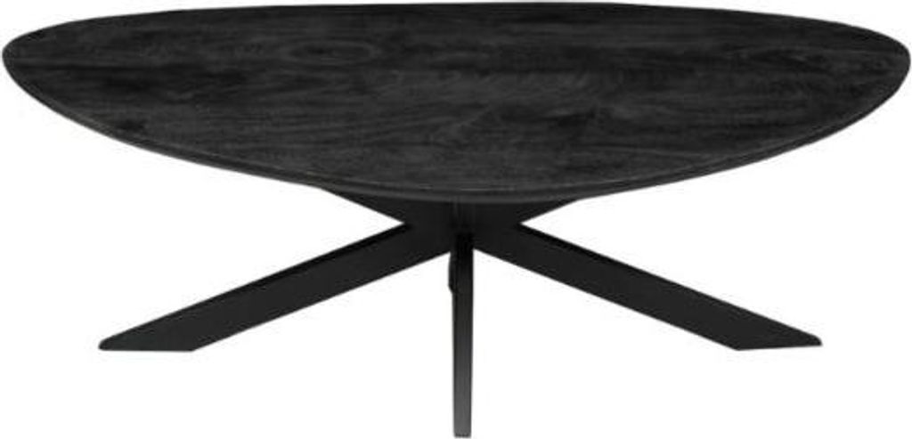 Couchtisch Cosmopolitan Mangoholz Metall Schwarz 130 x 67 x 46 cm 80 x 80 x 40 cm, Masse:130 cm X 67 cm