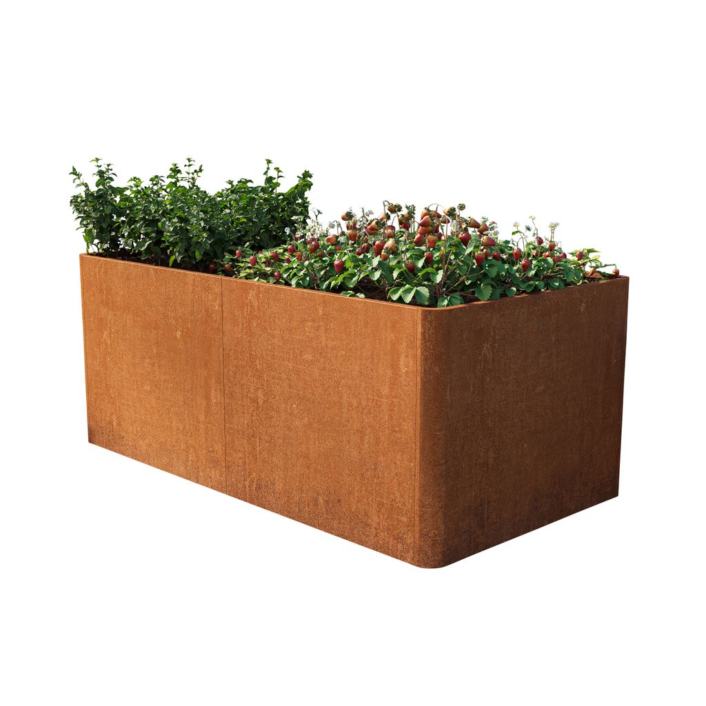 PRIMEYARD Carré potager surélevé MARIO, acier corten, Image du produit 