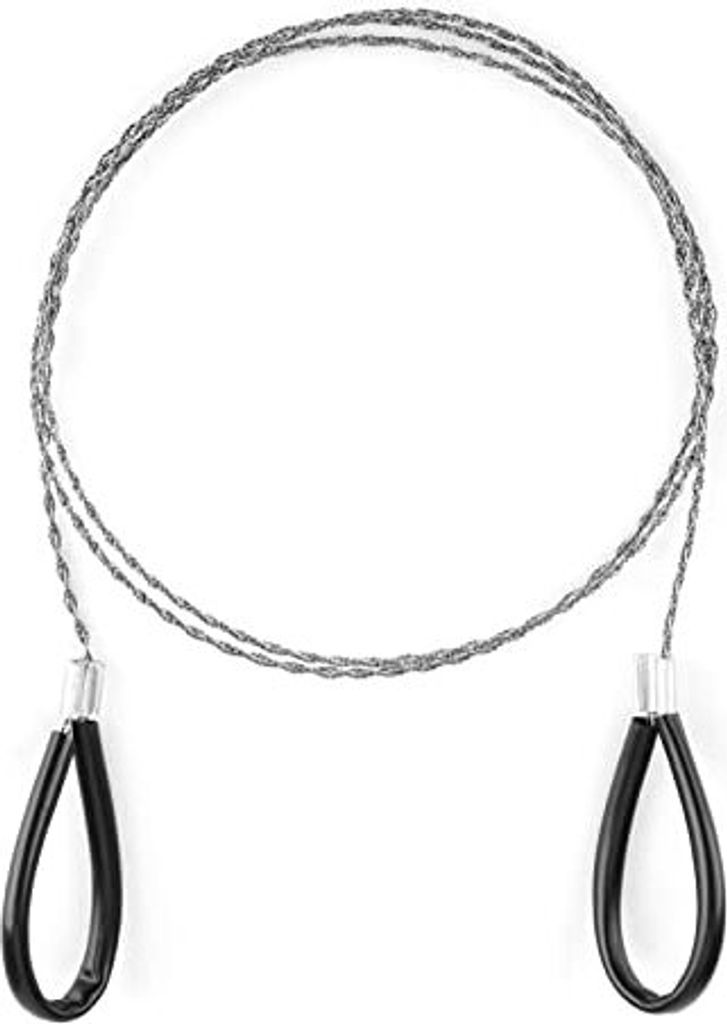 Seilsäge Holz, Metalldraht im Freien Stahl Schriftrollen Jagd Wanderwanderung Notfallüberlebenskit