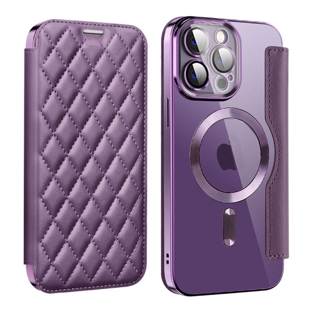 Für Apple iPhone 15 Pro 360 Grad Full Body Magsafe RFID Anti Datenklau Kunst Leder Hülle Tasche Smart Cover