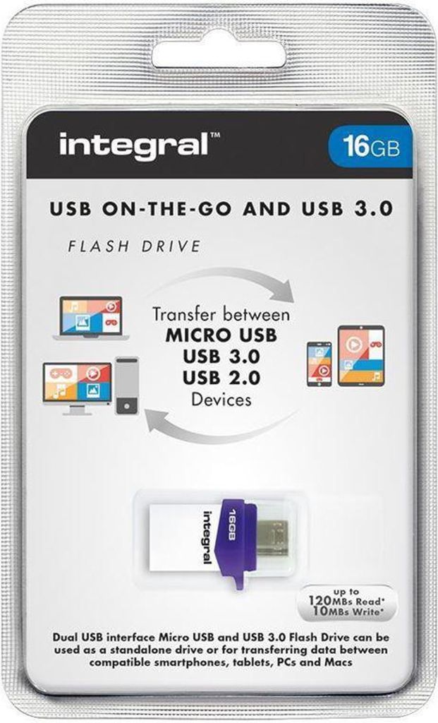 Clé USB Integral Micro Fusion 16 GB Image du produit 