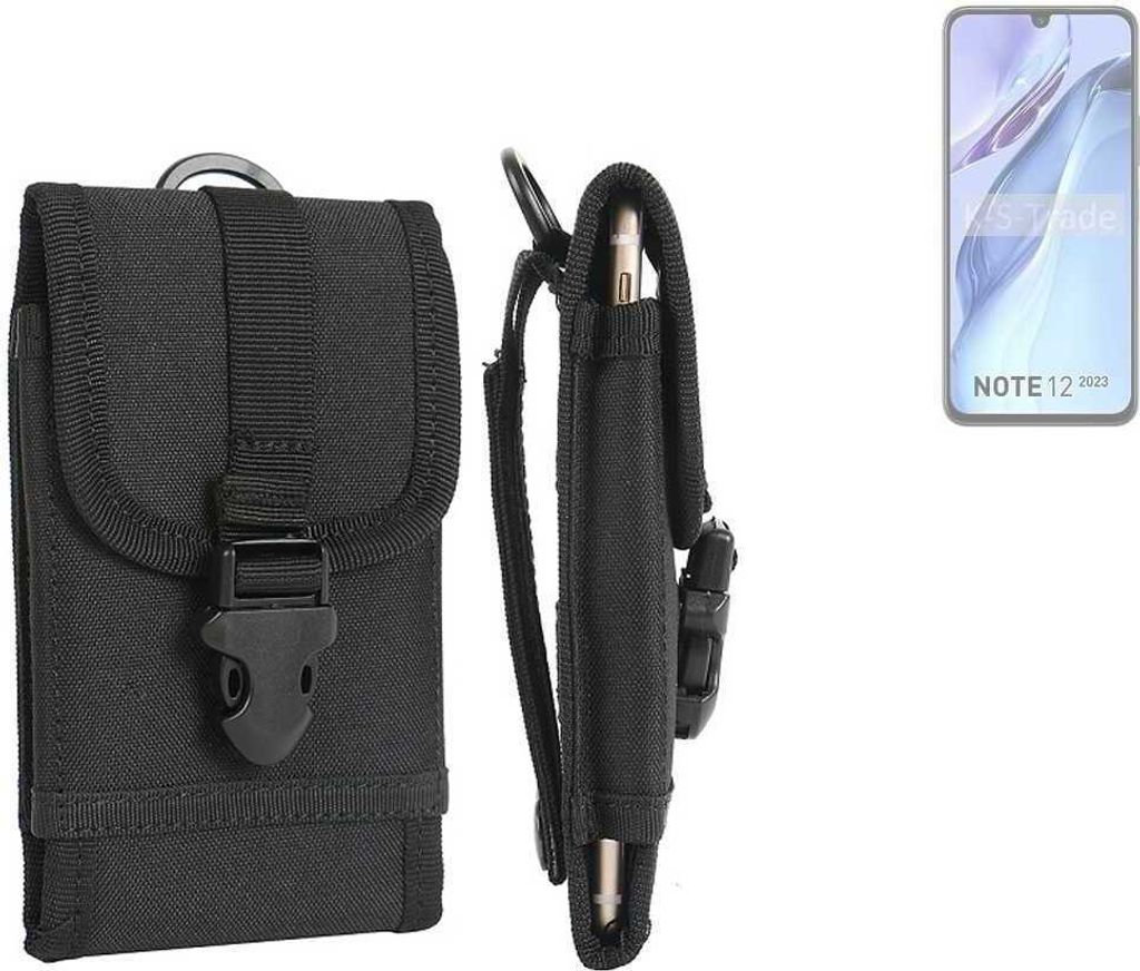 K-S-Trade Holster Handy Hülle kompatibel mit Infinix Note 12 2023 Holster Handytasche Gürtel Tasche Schutz Hülle Robust Outdoor schwarz