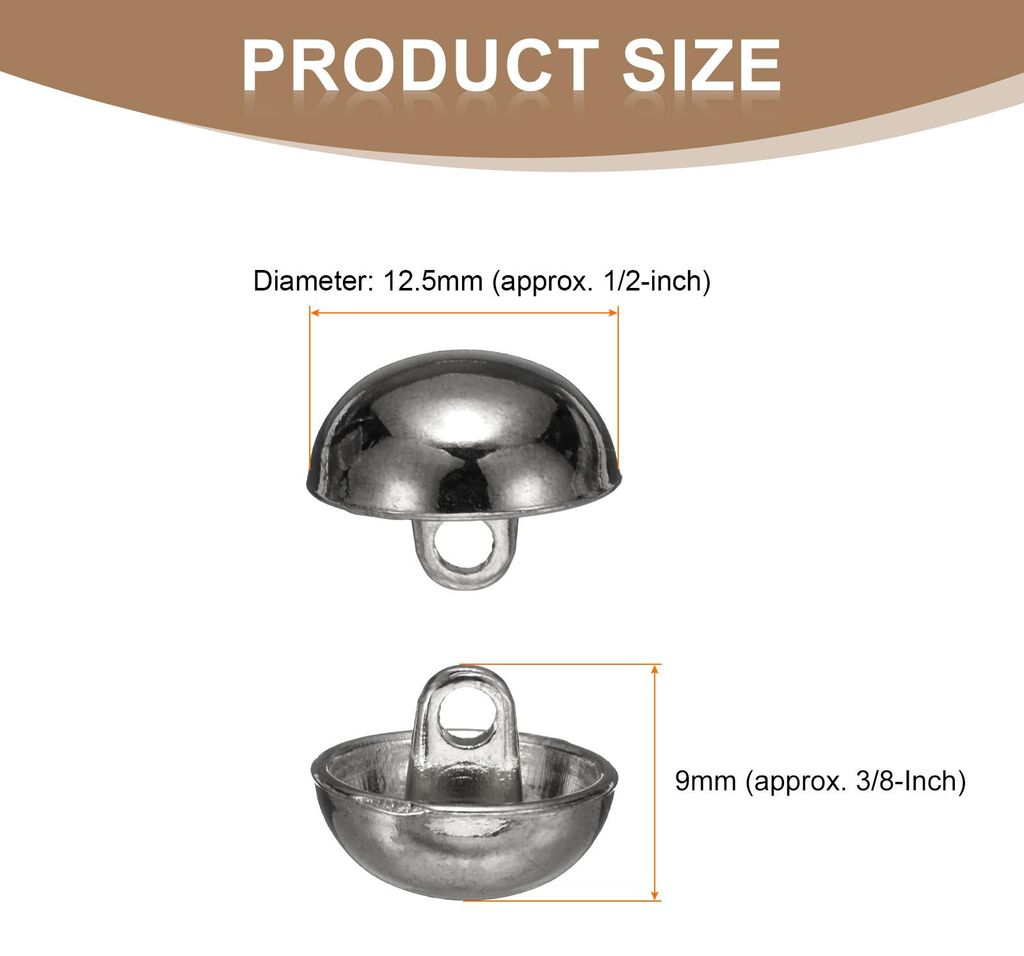 5 Stš¹ck Kn?pfe Rotguss, 12.5mm Halbrunde Pilzkappe Metallkn?pfe Handwerk Buttons mit Schaft, Bastelkn?pfe Rund N?hkn?pfe Ersatzkn?pfe Buttons f...