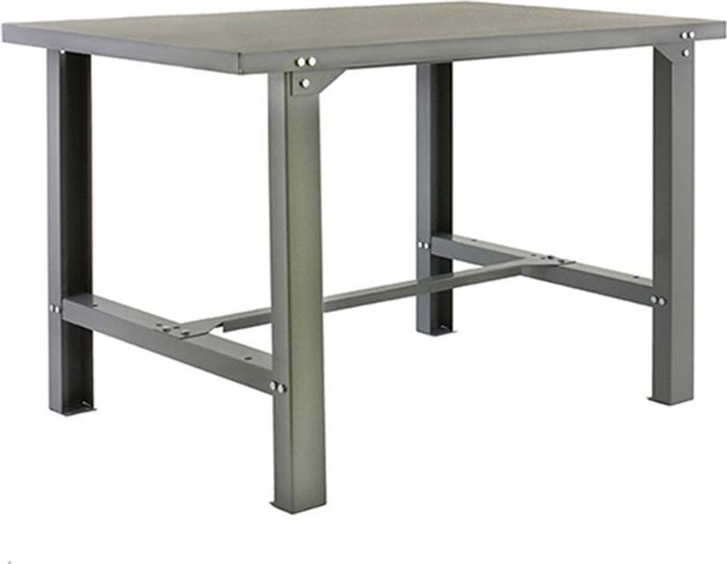 PROREGAL Werkbank BUFFALO METAL | HxBxT 83x150x73cm | Traglast 600kg | Grau