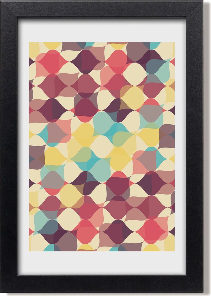 Bild 20x30 MDF-Rahmen, Wandkunst Geometrischer Hintergrund