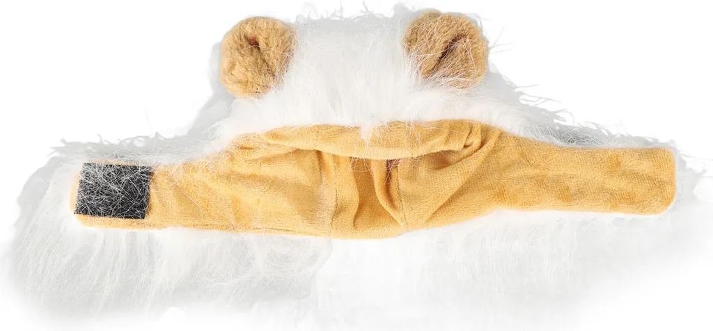 Parrucca Criniera Leone per Gatti e Cani Piccoli - Cappellino Bianco